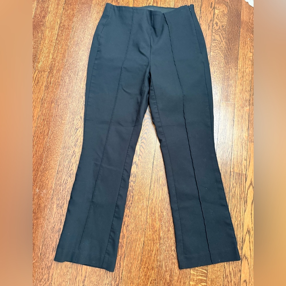 LOFT black high rise curvy kick crop dress pants size 0